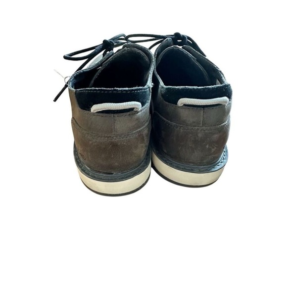 TOMS Men's Gray Leather‎ Navi Oxford Loafer Shoes Lace Up Casual - Picture 6 of 10